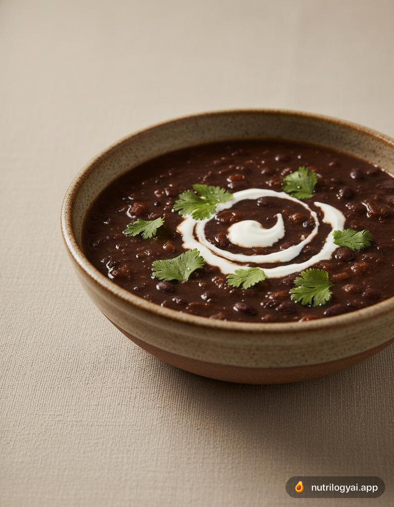 Schwarze Bohnensuppe