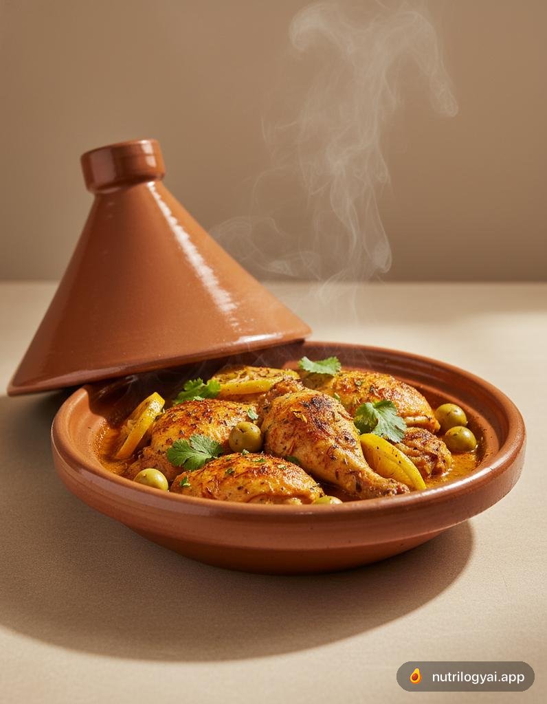 Hähnchen-Tajine mit eingelegten Zitronen und Oliven