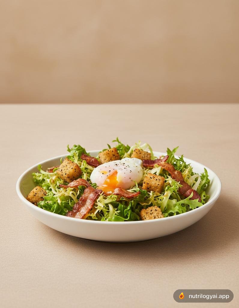 Frisée-Salat mit Speckwürfeln