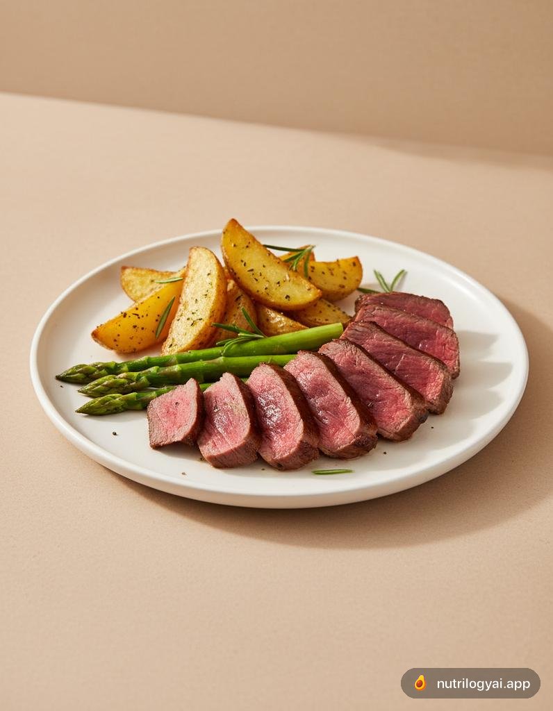 Pieczony filet ze strusia