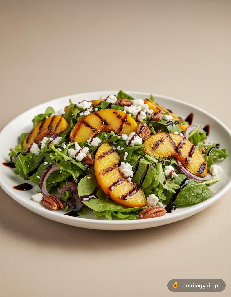 Gegrillter Pfirsichsalat