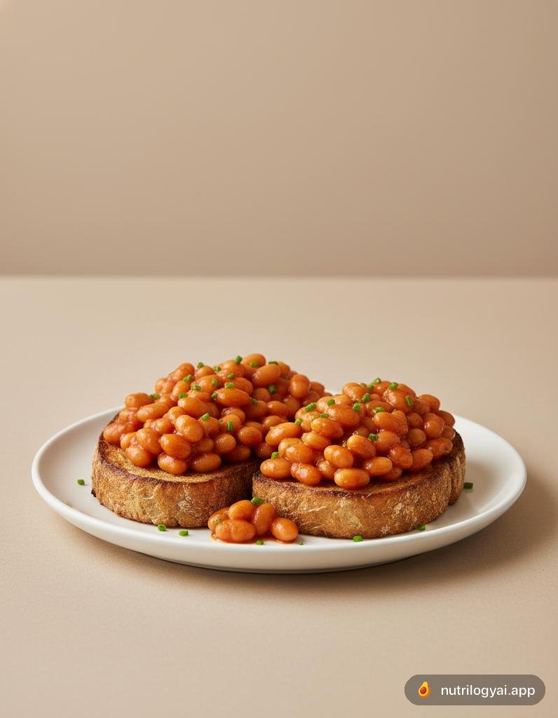 Fagioli al forno su toast