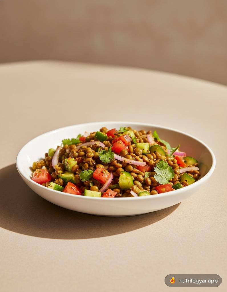 Gewürzter Linsensalat