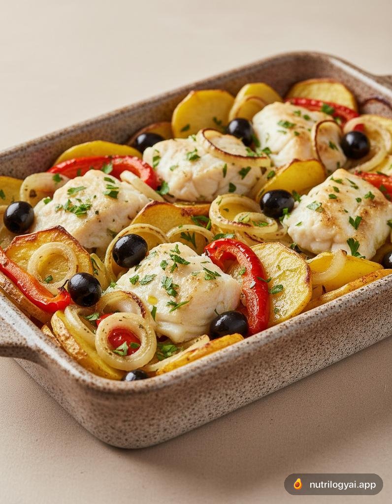 Baked Cod Portuguese Style