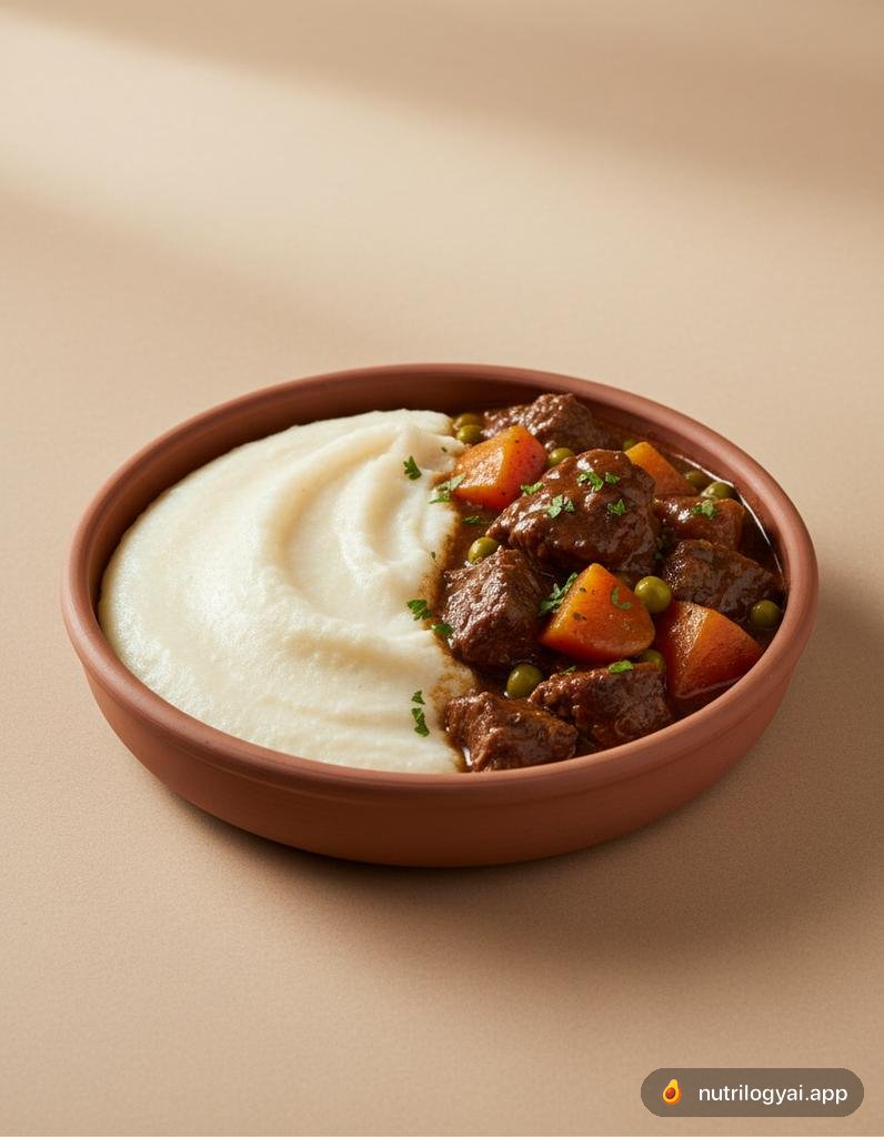 パップ・エン・フレイス（コーンミール粥と肉の煮込み）