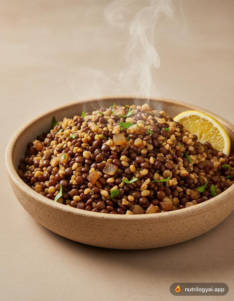 Bulgur and Lentil Pilaf