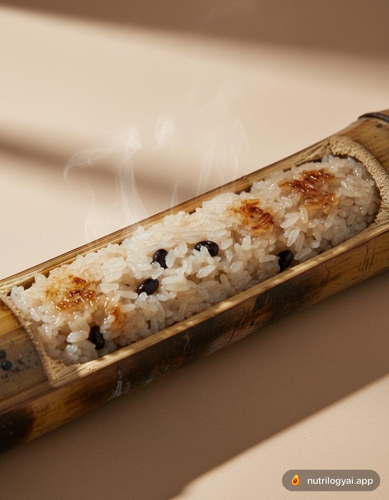 Khao Lam (Sticky Rice in Bamboo)