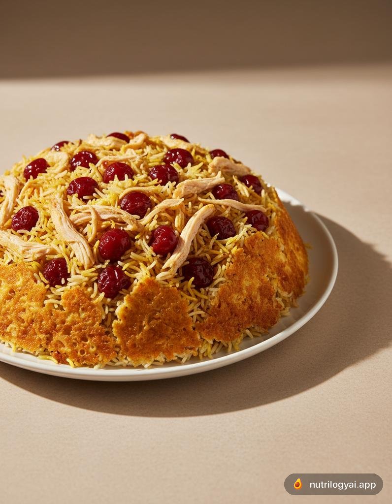 Sauerkirschreis mit Hähnchen (Albaloo Polo)