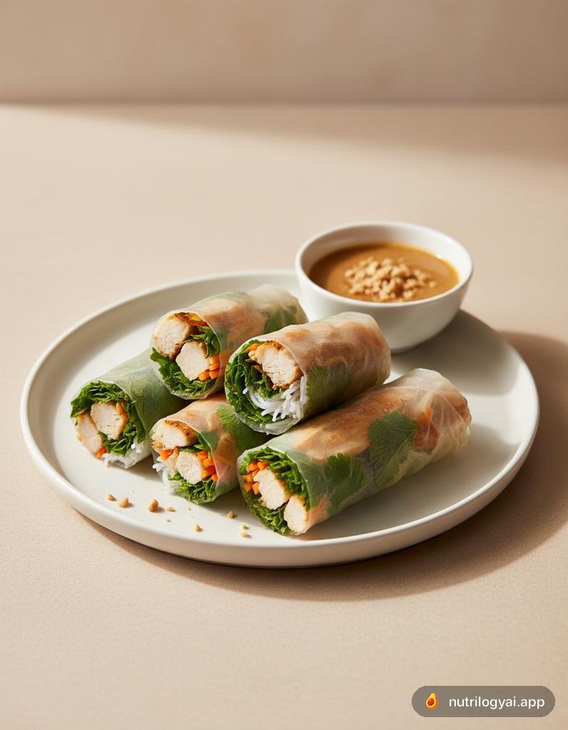 Вьетнамские летние роллы с курицей