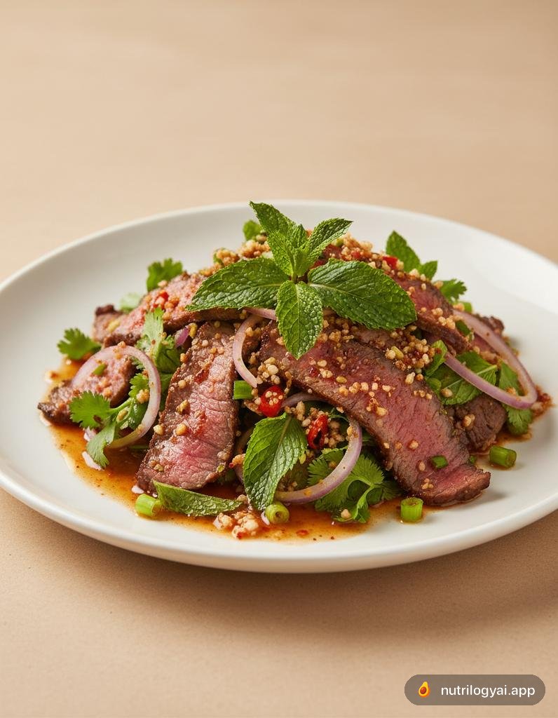 ナムトック (タイ風スパイシー牛肉サラダ)