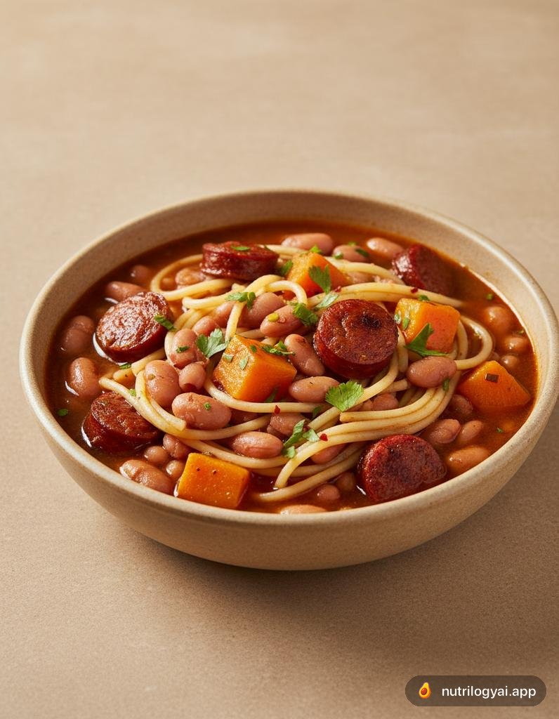 Porotos con Riendas (智利豆配意面)