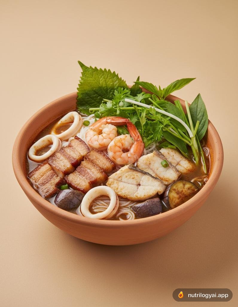 Bun Mam (Sopa Vietnamita de Fideos con Pescado Fermentado)