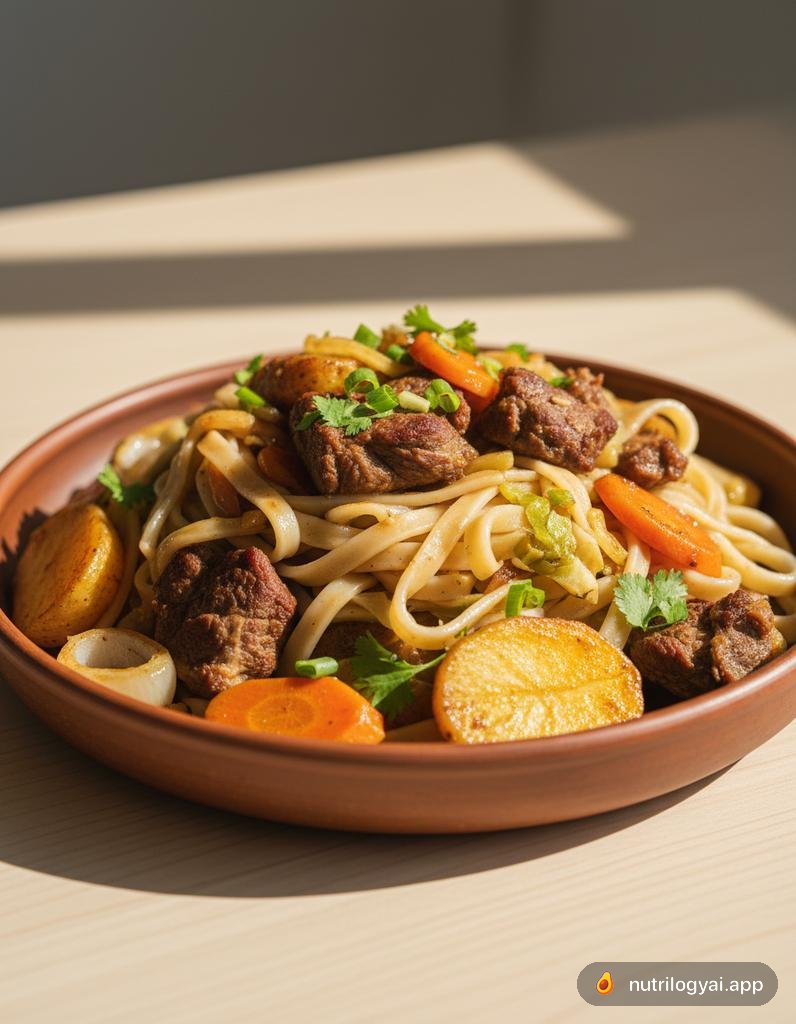 Tsuivan (Mongolian Noodle Stew)