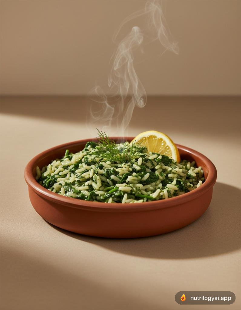 Spanakorizo (Greek Spinach Rice)