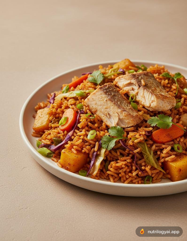 Benachin (Gambian Jollof Rice with Fish)