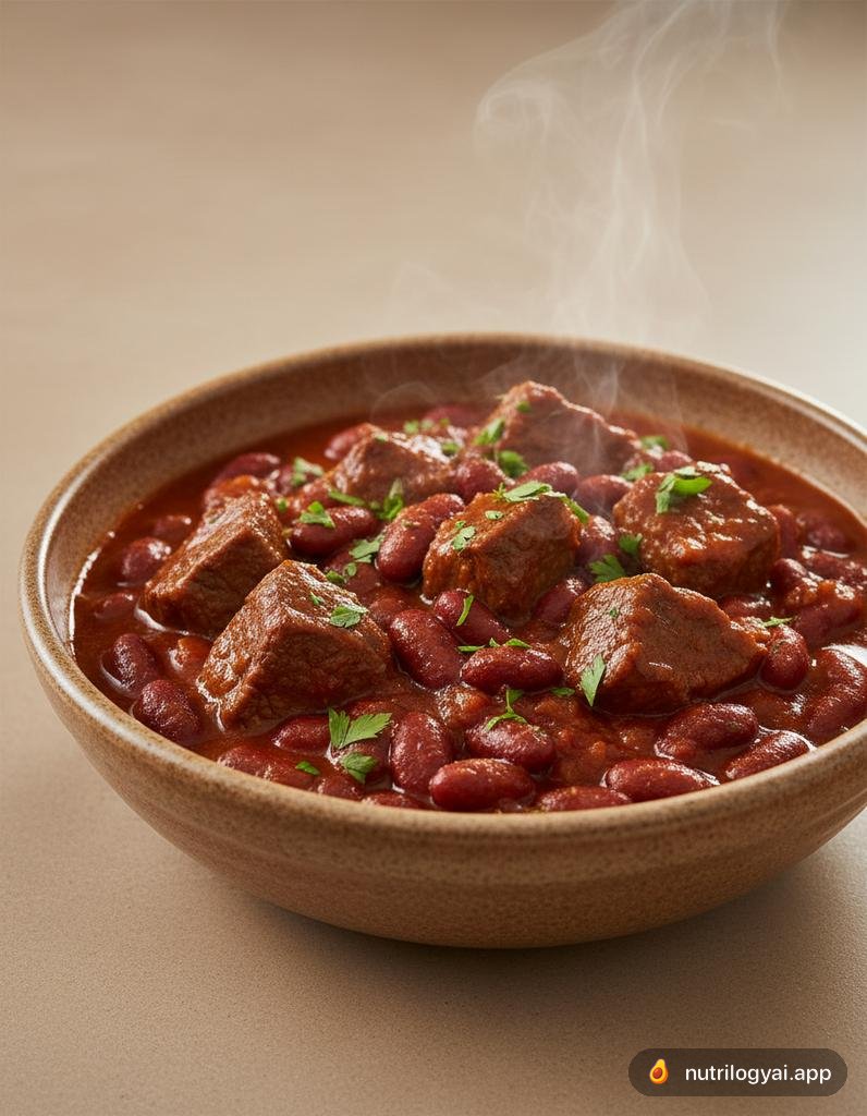Fasolia Hamra (Red Bean Stew with Beef)
