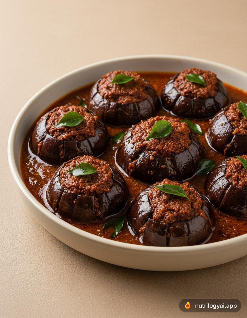 Ennai Kathirikai (Stuffed Eggplant Curry)