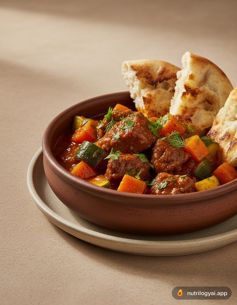Margoog (Lamm- und Gemüseeintopf mit Fladenbrot)