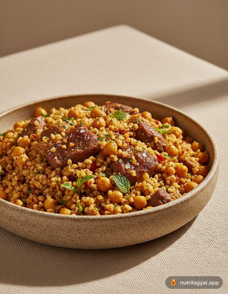 Yarma (Grober Bulgur-Pilaw mit Lammfleisch)