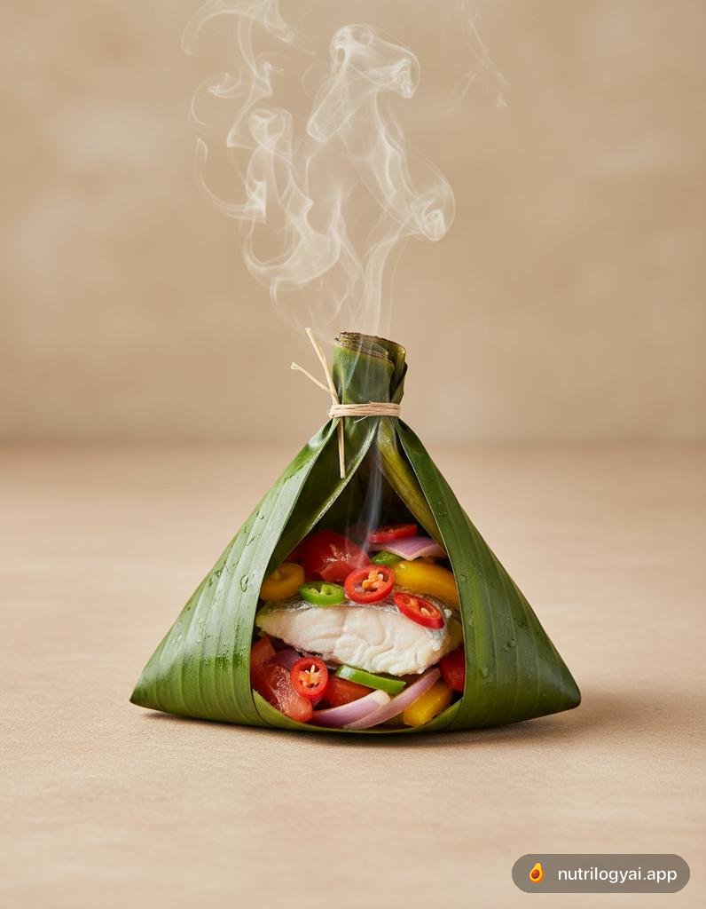 Liboke de Poisson (Fisch gedämpft in Bananenblättern)
