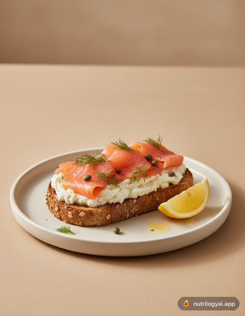 Roti Panggang Salmon Asap