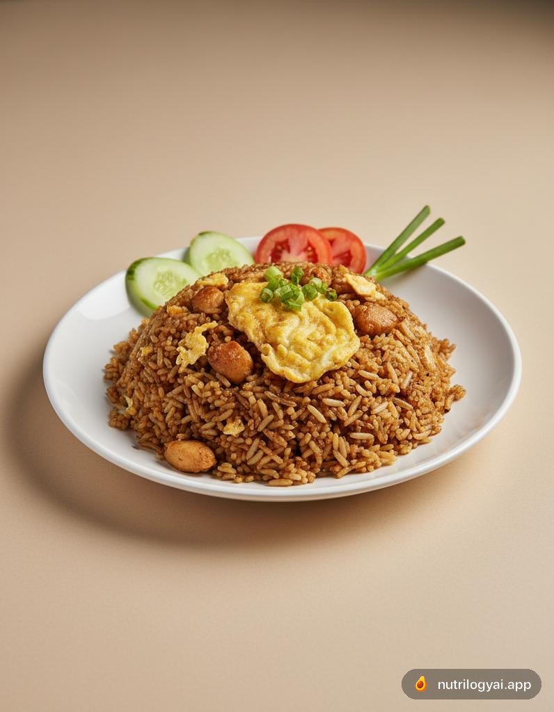 Nasi Goreng Ayam (Gebratener Reis mit Huhn)