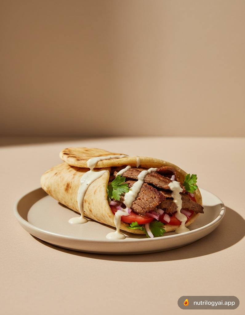 Rindfleisch-Shawarma-Wrap
