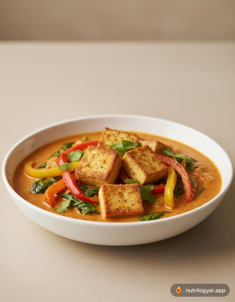 Gebackenes Tofu-Curry