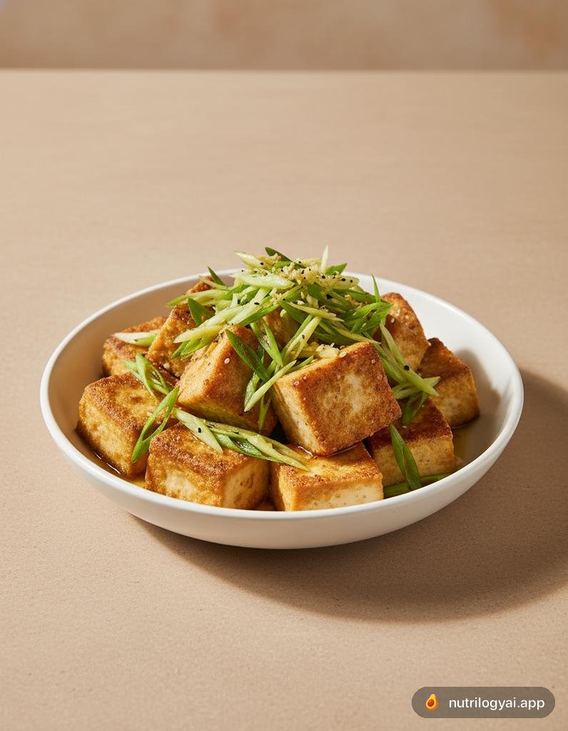 Tofu mit Ingwer und Frühlingszwiebeln