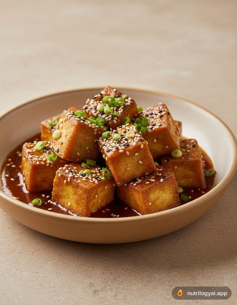 Klebriger Sesam-Tofu