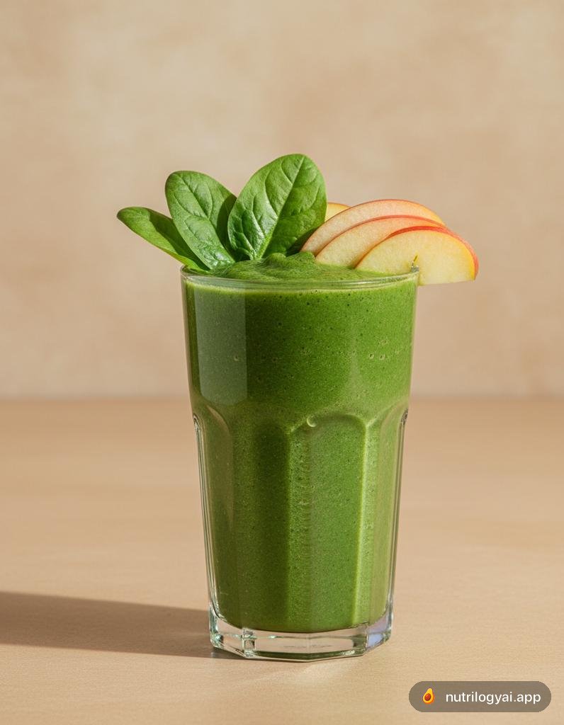 Batido de espinacas y manzana