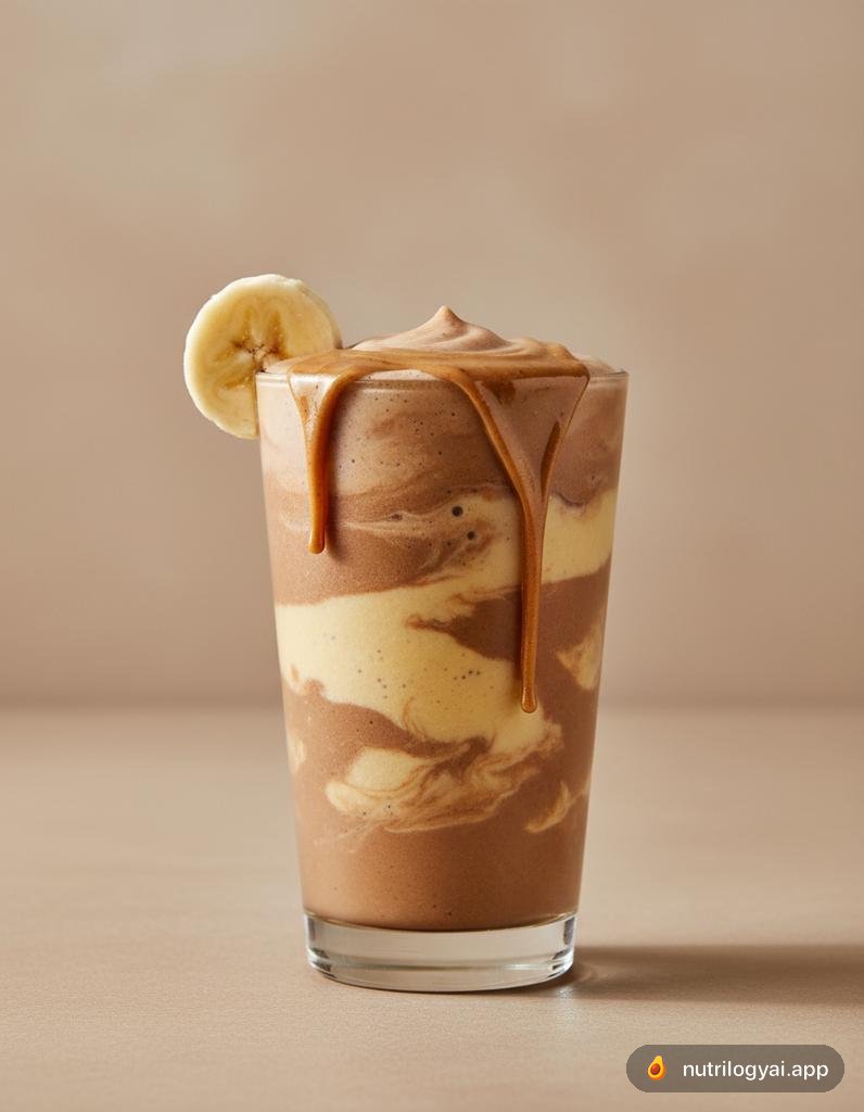 Batido de Plátano y Mantequilla de Cacahuete