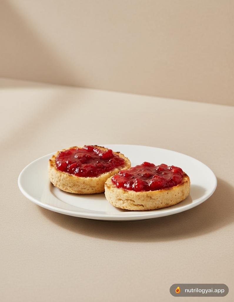 Muffin inglés con mermelada
