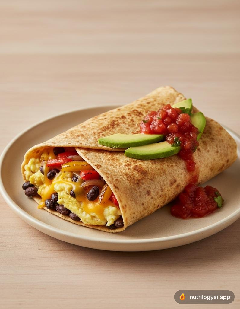 Vegetarisches Frühstücks-Burrito