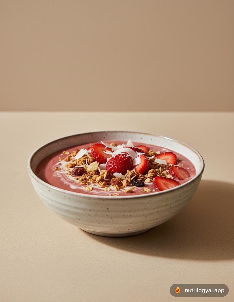 Tazón de batido de fresa