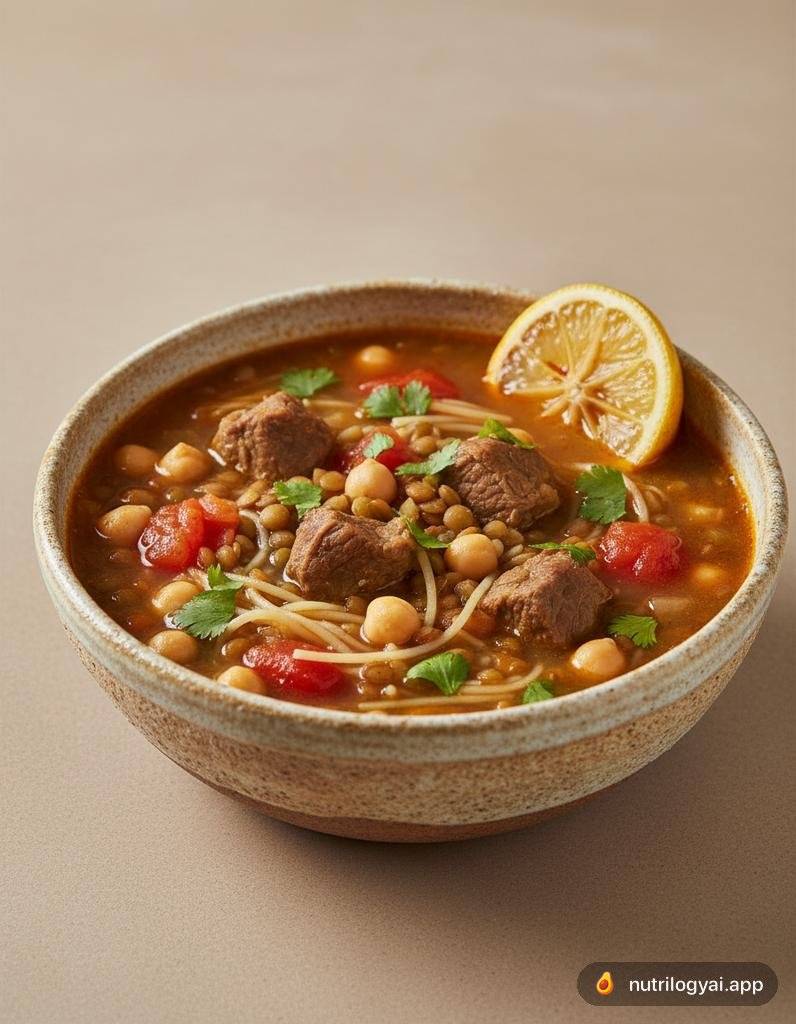 Harira (Marokkanische Linsen- und Kichererbsensuppe)