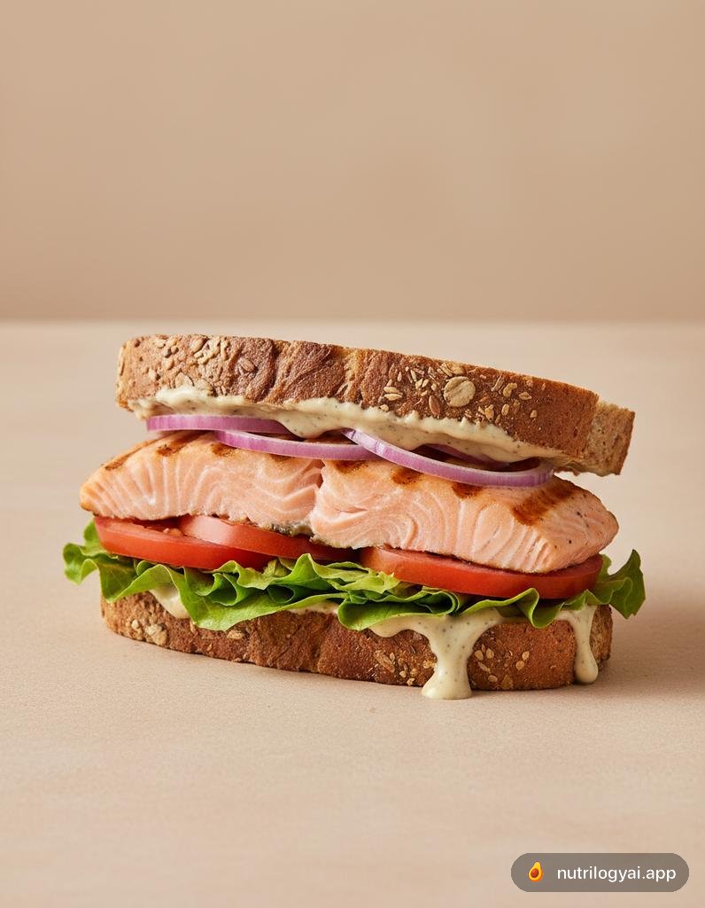 Gegrillter Lachs-Sandwich
