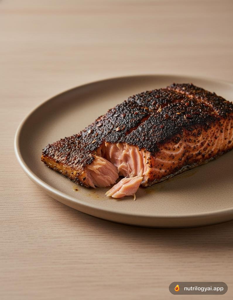 Geschwärzter Lachs